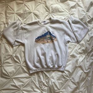 White graphic pullover